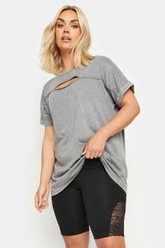Yours Ciclistas Negros Detalle De Encaje, Mujer Curvy Y Tallas Grandes, Yours