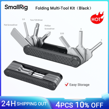 Kit de herramientas múltiples plegables SmallRig con llaves Allen (2,5 mm,3 mm,4 mm,3/16) Destornillador Phillips Torx T25 de cabeza plana para cámara DSLR