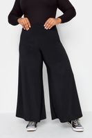 pantalones palazzo en negro pernera super amplia mujer curvy y tallas grandes yours
