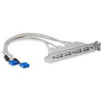 cabezal bracket 4 puertos usb 20 startech usbplate4
