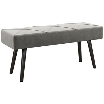 Banco de cama 100x36x45 cm gris