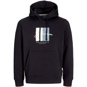 Jack & Jones Jersey 12274585 JORFREDERIKSBERG BOX SCRIPT SWEAT HOOD BLACK para hombre