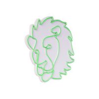 iluminacion led decorativa de plastico lion verde