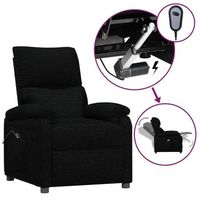 sillon reclinable electrico de tela negro cfw739290