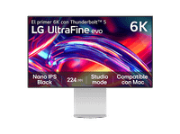 monitor - lg 32u990a-s 32 6k 60 hz 5 ms nano ips black thunderbolt 5 altavoces integrados altura ajustable plateado