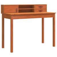 escritorio  mesa de trabajo marron cera 110 x 50 x 93 cm madera de pino solido