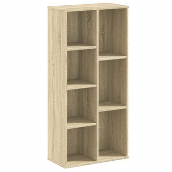 Estantería De Madera De Ingeniería Roble Sonoma 50x25x105 Cm Vidaxl
