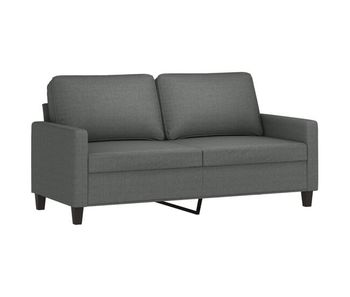Vidaxl sofá de 2 plazas de tela gris oscuro 140 cm