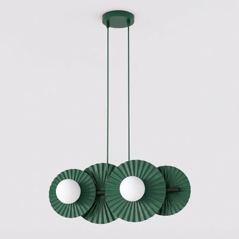 Lámpara de techo drino verde oliva (4 luces)