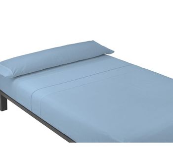 Juego de sábanas tres piezas liso azul cama de 90cm donegal collections