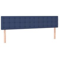 pack 2 uds cabeceros cama  panel de cabeceras de tela azul 90x5x7888 cm