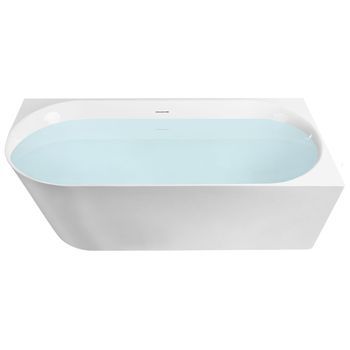 Bañera Esquinera Izquierda Moderna 170 X 79 Cm Acabado Acrílico Baño Mate Blanco Renaca