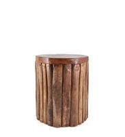 taburete de madera marron