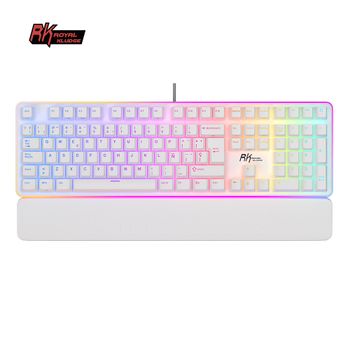 RK ROYAL KLUDGE RK918 RGB retroiluminación teclado mecánico para juegos por cable 108 teclas Anti-Ghosting con lámpara lateral LED grande envolvente
