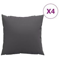 cojines de sofa 4 unidades tela gris antracita 60x60 cm vidaxl
