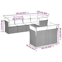 conjunto de sofa para patio con cojines set de 7 piezas