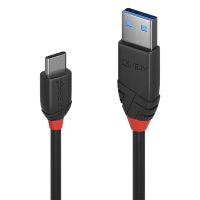 cable usb 32 gen 1 lindy black line 05 m usb-a a usb-c 10 gbits negro