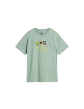Camiseta Vans Perforate Os Ss Gray Olive Mujer
