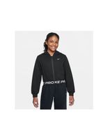 chaqueta de fitness nike pro fleece dri-fit full-zip infantil negro
