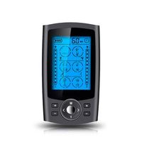 ems electroestimulador muscular mhd-24 portatil 24 modos 2 canales duales tamano compacto bateria recargable 5x1x95 cm color negro