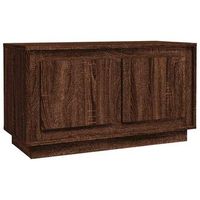 mueble para tv madera contrachapada roble marron 80x35x45 cm vidaxl