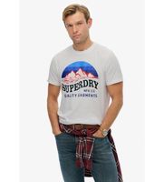 superdry para hombre m1012240a camiseta great outdoors relaxed blanco m casual algodon manga corta