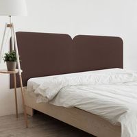dhome cabecero naranja 180cm dual tapizado en polipiel liso curvo 70cm altura pared acusticos cabeceros absorbentes cabezal cama naranja 180 dual