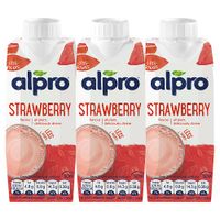 alpro soya longlife strawberry shake 3 pack