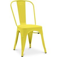 silla de comedor - diseno industrial - acero - mate - nueva edicion -stylix  amarillo