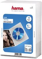 estuche delgado para dvd hama transparente 83890 10 piezas
