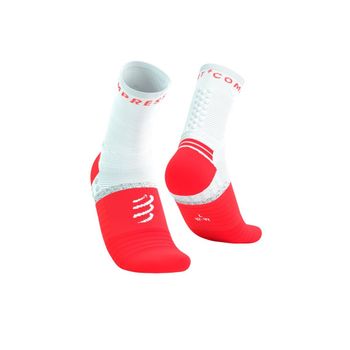 Calcetines Compressport Pro Marathon Socks V2.0 Rojo Blanco, Talla Talla 1