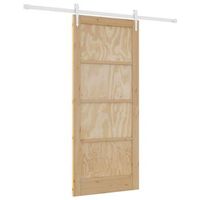 puerta corredera orkdal natural y blanco 86 x 1985 cm vidaxl