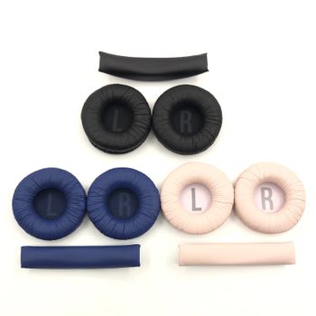 Almohadillas para los oídos JBL JR300 JR300BT JR310BT, funda para auriculares, almohadilla de esponja para haz de cabeza, orejeras de cuero