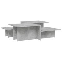 pack 2 uds mesas de centromesa auxiliarmesa de cafe madera de ingenieria gris hormigon