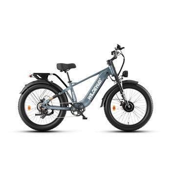 Bicicleta Eléctrica Con Sensor De Par Wildeway Soared-max, Doble Motor Y Neumáticos Anchos, Gris