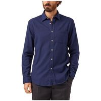 portuguese flannel camisa manga larga teca shirt - navy para hombre