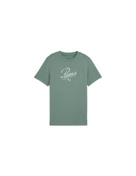 Camiseta Puma Essentials Script G Niña Verde Moon