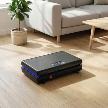 Plataforma Vibratoria Sportnow Acero Pp, 48x32x13 Cm, Negro