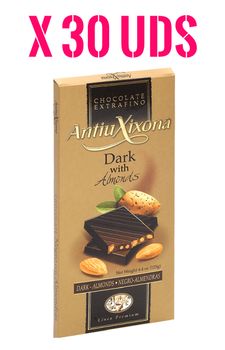 Chocolate Negro con Almendras Antiu Xixona Premium en Caja de 30...