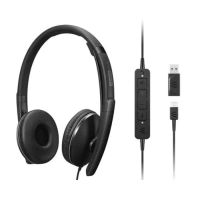 auriculares lenovo 4xd1m45627 con cable usb-c cancelacion de ruido microfono negro