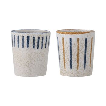 Juego de 2 tazas de gres azul