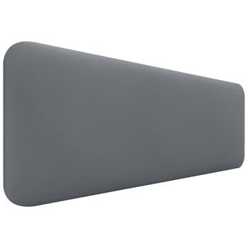 Dhome Cabecero Tapizado Liso Redondeado Polipiel Para Pared Acústicos Cabeceros Absorbentes Cabezal Cama Dormitorio (gris, 145cm)