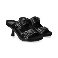 ash sandalias con tacon mujer - negro talla 38