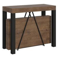 consola extensible 90x40196 cm tiris small nogal estructura antracita