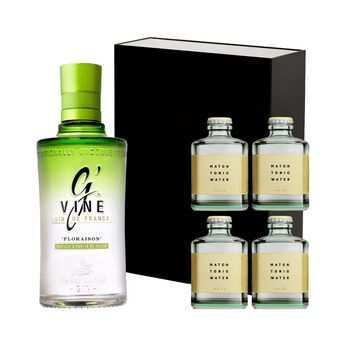 Estuche Gin Premium Gvine + 4 Tonicas Indian Match    130 Cl. 40.0º