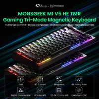 teclado para juegos akko monsgeek m1 v5 tmr con activacion rapida interruptores magneticosmecanicos retroiluminacion rgb de 8k teclado de aluminio con sistema de intercambio rapido de