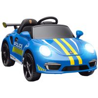aiyaplay coche electrico para ninos con licencia ruf ctr 3 clubsport mando a distancia motor doble sirena ruedas auxiliares azul