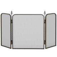salvachispas para chimenea 96x13x56 cm negro