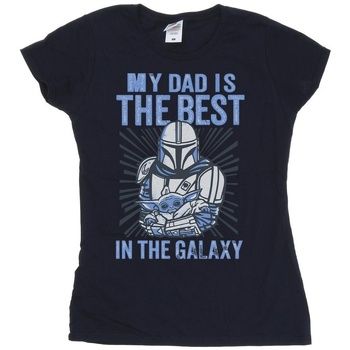 Disney Camiseta manga larga Mandalorian Best Dad para mujer