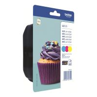 brother lc123 cmy original multipack ink cartridges